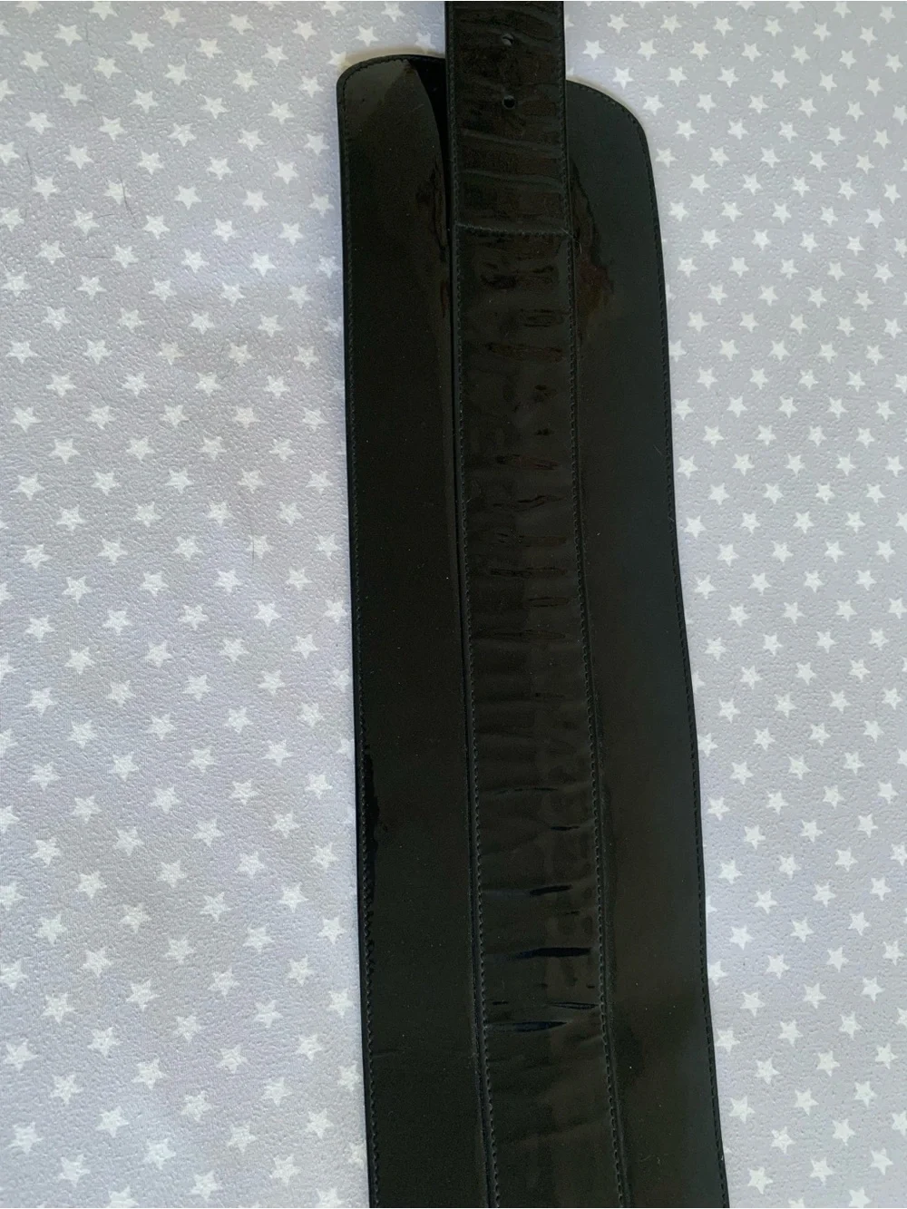 Vintage Giorgio Armani Patent Leather Wide Corset Waist Belt Black Size 44 M